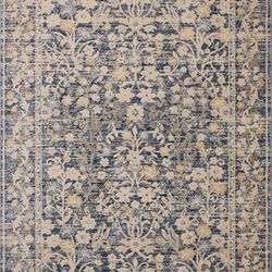 Loloi Clarisse Collection CLS-05 Blue/Beige 7'-10" x 10'-2" Fringe Area Rug  Size: 7'10" x 10'2" (Rectangular)  Brand Loloi Size 7'10" x 10'2" (Rectan