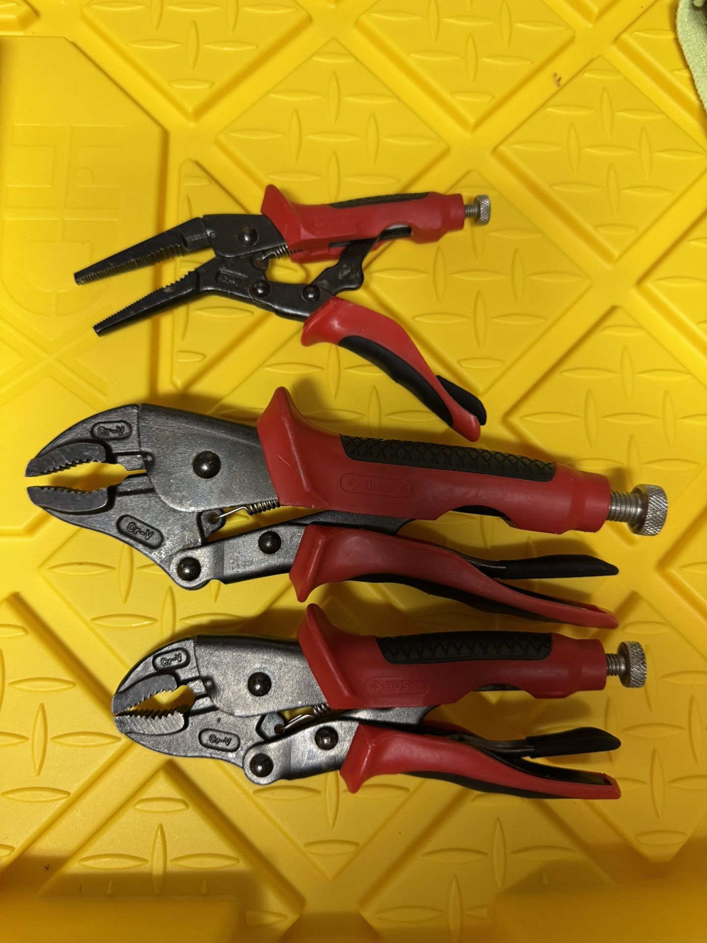 HUSKY VISE GRIP CR- V Locking Pliers Set Of 3