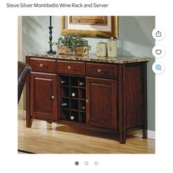 Liquor Bar/TV Stand / Steve Silver Montibello Wine Rack and Server 