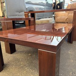 Beautiful Gloss, Cherry Wood, Coffee End Table Set
