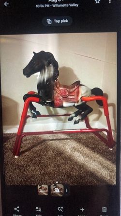 Vintage Kids Rocking Horse Ride-On Toy