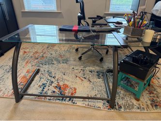 Glass L-Shaped Desk