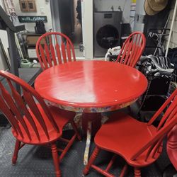 Round Table With 4 Chairs