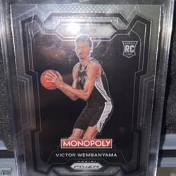 Victor Wembyama Rookie Monopoly Card