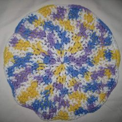Handmade Crocheted Reversible Potholder 