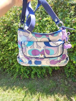 Coach Signature Print Shoulder Bag