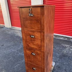 Genuine Oak Designs Home Office Four Drawer Traditional File Cabinet