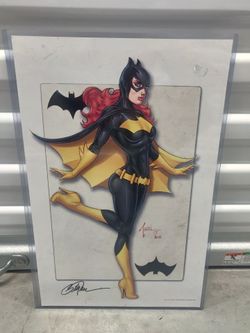 11x17 Batgirl Art Print signed by Artist Bill Tucci