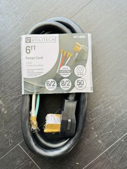 6 ft. 6/2-8/2 Round Range Cord in Black Hot Tub