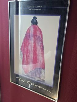 R.C. Gorman Framed Gallery Poster, 'Rose's Shawl', Westwood Galleries
