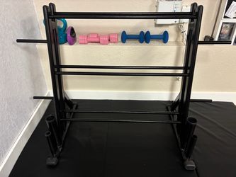 Weight rack storage holder