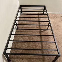 Twin Metal Bed Frame + Free Twin Mattress