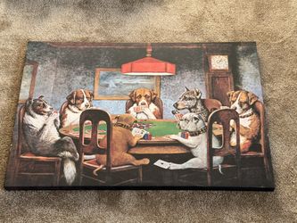 Dog Playing Poker Gambling Sign