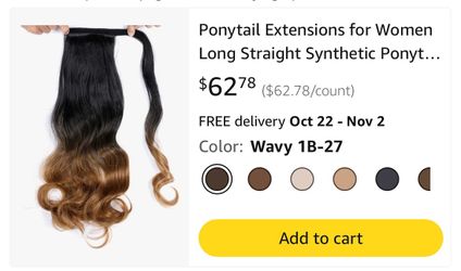 2-Ponytail Extensions for Women Long Straight Synthetic Ponyt..