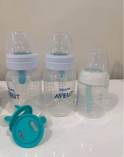 Avent colic bottles and nuk bottle