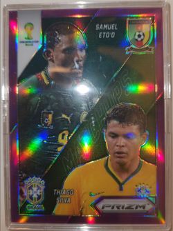 Thiago / Brazil Samuel / Cameroon Purple Violet Prizm Panini Card  44 of 99 (Read Description)