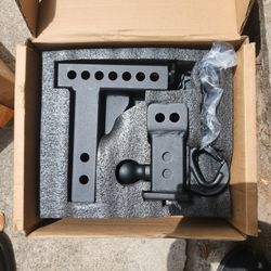 Adjustable Hitch Fits 2-Inch Receiver, Trailer Hitch- 2" Tow Balls, 12,500 LBS GTW Heavy Duty 