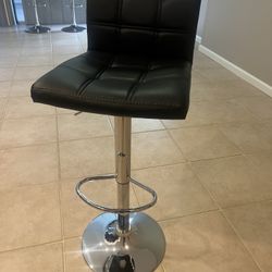 Leopard Modern Square PU Leather Adjustable Bar Stools with Back, Square Back Bar Stools 