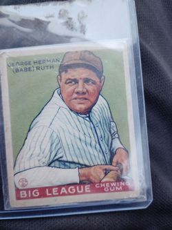 Babe Ruth Big League Card