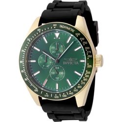 Men's Aviator Quartz VH67 Green Dial Watch! Model #49570