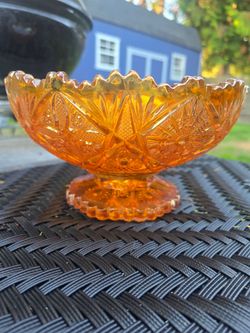 Vintage MCM Carnival Glass Bowl