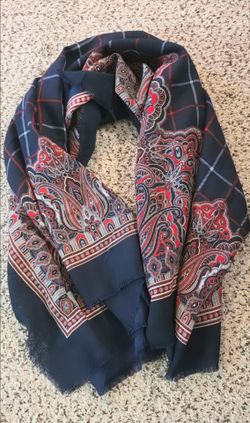 Rare Vintage Burberry Paisley  Shawl