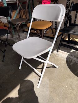 White Plastic Folding Chair