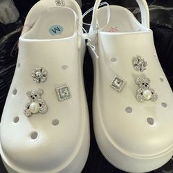 New White Dupe Crocs 