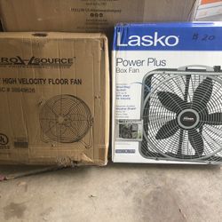 Brand new fans for sale. Prices and description.
