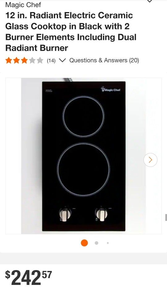 2-Burner Radiant Electric Cooktop