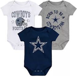 3 NFL Cowboys Onesies 