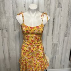 Yellow Floral Dress 