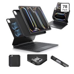 iPad Pro 13 Inch Case with Keyboard and Magnetic Stand (M5/M4, 2025/2024)
