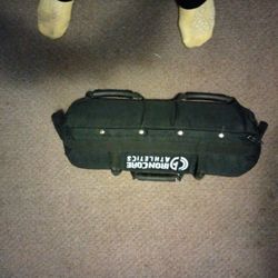 ironcore athletics sand workout/wreck bag with  two sand bags 