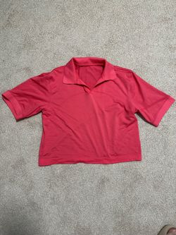Lululemon Pink Short Sleeve Polo Shirt
