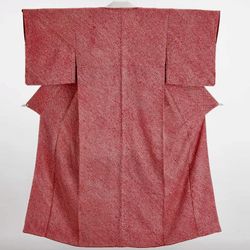 Kimono Over $5000 Red Shibori Hand Dye Kyoto Style High Quality Women Japanese