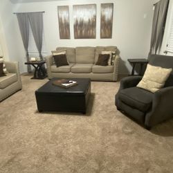 Sofa, loveseat, And Accent Pillows