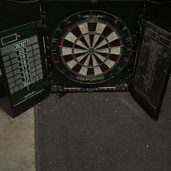dart board cabinet set