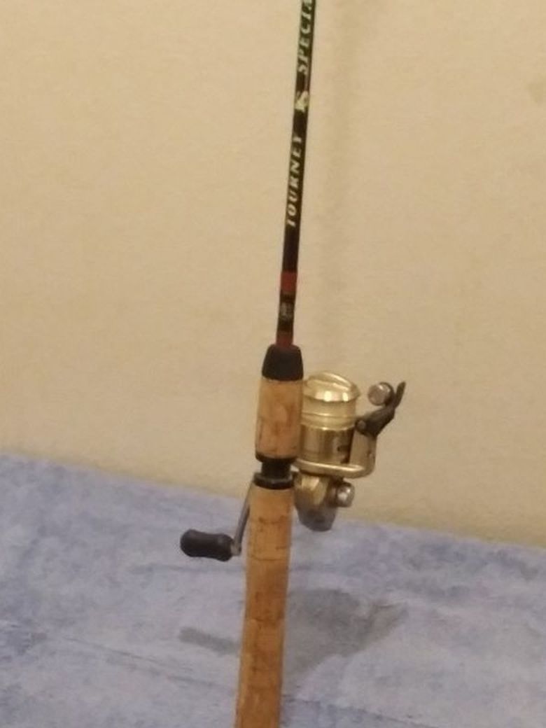 FISHING POLE & SOLSTACE REEL