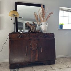 Antique Sideboard Cabinet Buffet 