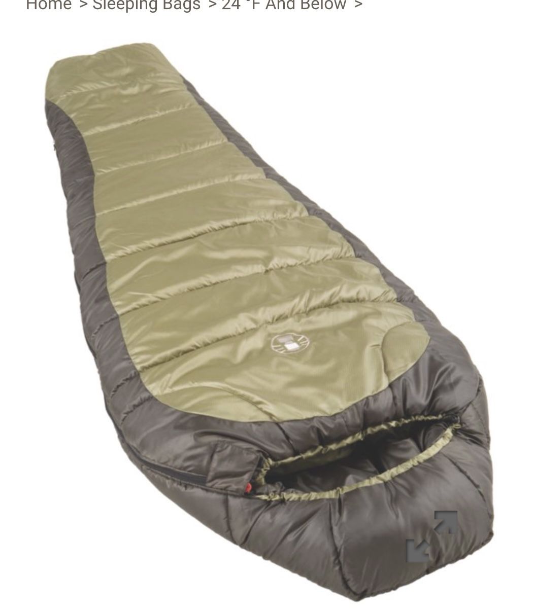 Sleeping Bag Mummy Style By Coleman