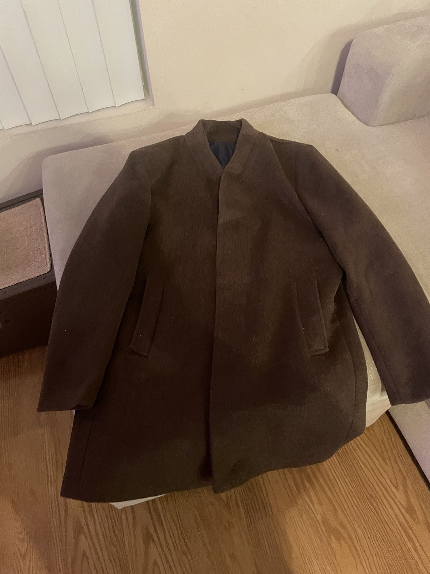Men’s Brown Pea Coat Size L