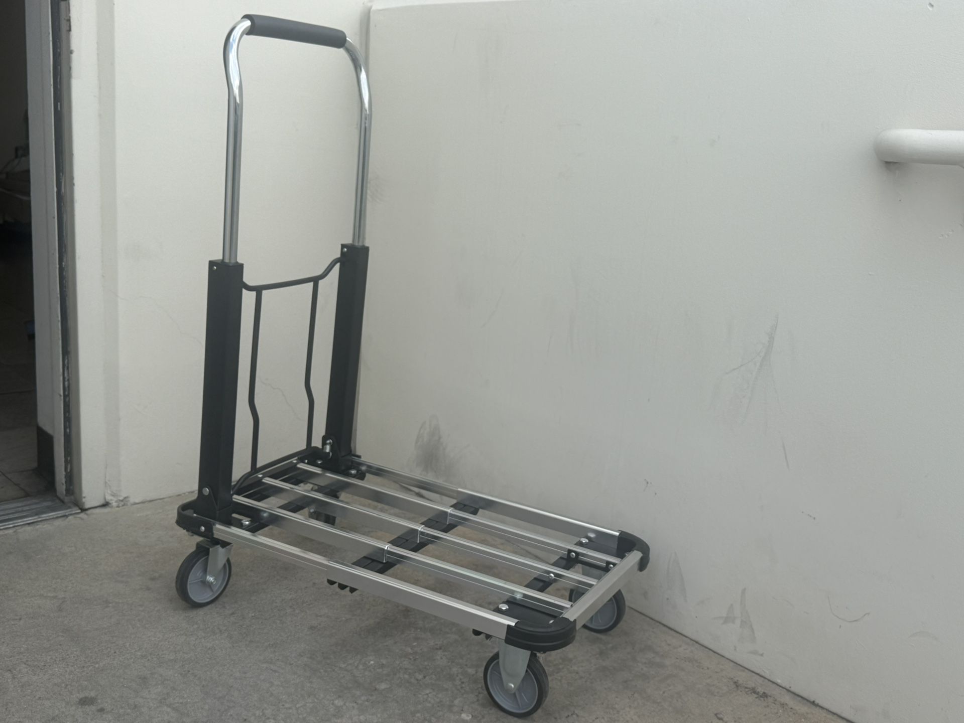 28”x16” Extendable Foldable Aluminum Platform Hand Cart Dolly 220lbs