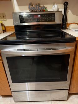 Electric glass top 5 burner stove