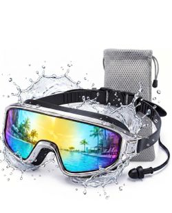 Swim Goggles with Ear Plugs and Mesh Bag