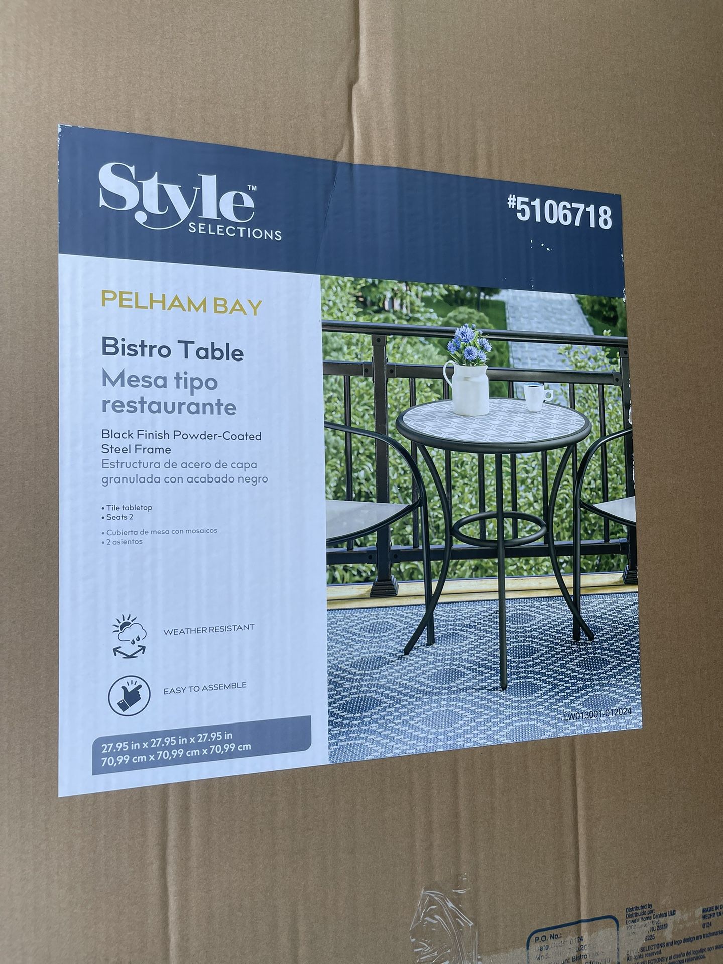 Style Selections Tile Table 