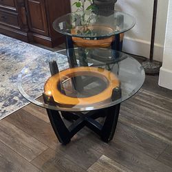 Glass Coffee And End Table 