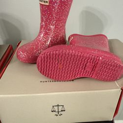 Hunter Boots Toddler Size 5  Glitter Pink 