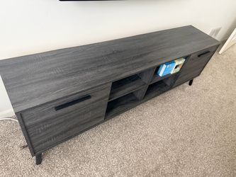 60” grey entertainment stand/media console
