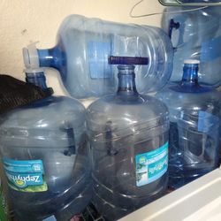 6 Plastic 5 Gallons Bottles